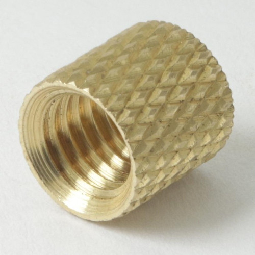 1/4-27 X 1/4-27 FEMALE Threaded Unfinished Brass Knurled Coupling