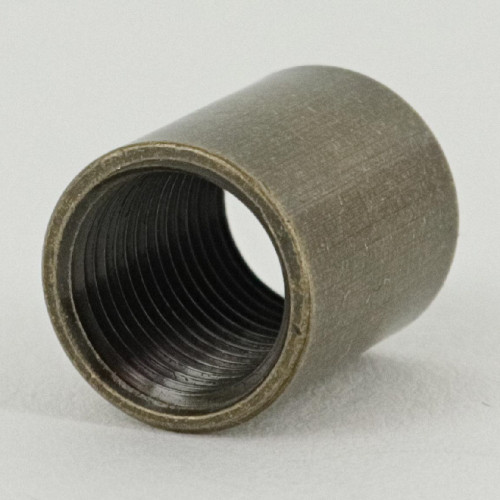 1/2in W X 9/16in H - 1/8IPS. X 1/8IPS. Female Threaded Antique Brass Finish Straight Coupling