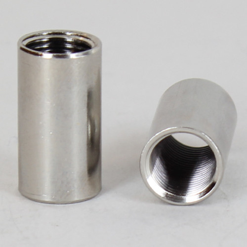 1/2in W X 7/8in H - 1/8ips. X 1/8ips. Female Threaded Nickel Plated Finish Straight Coupling