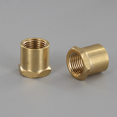 1/2in W X 1/2in H - 1/8IPS. X 1/8IPS. Female Threaded Unfinished Brass Hex Coupling