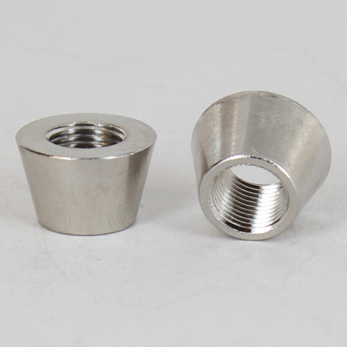 5/8in W X 7/16in H - 1/8ips. X 1/8ips. Female Threaded Nickel Plated Finish Tapered Coupling