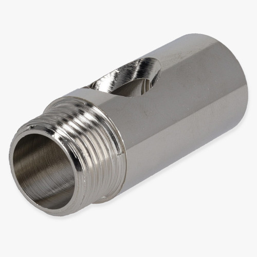 3/8ips - 3/4in W x 1-13/16in H Coupling with Wire Exit - Polished Nickel