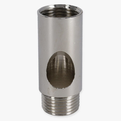 3/8ips - 3/4in W x 1-13/16in H Coupling with Wire Exit - Polished Nickel