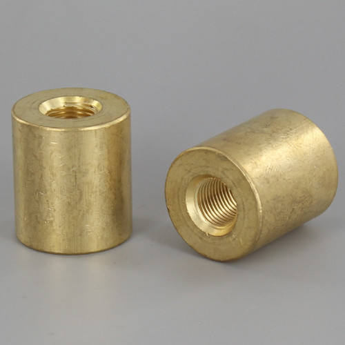 7/8in W X 1in H - 1/8ips. X 1/8ips. Female Threaded Unfinished Brass Heavy Duty Straight Coupling