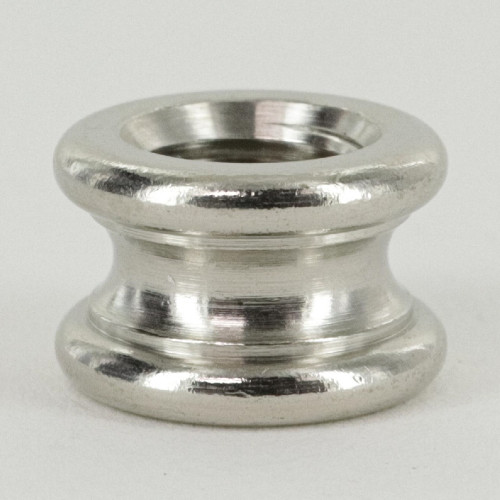 1/8ips Female Threaded - 5/8in X 3/8in Brass Turned Neck - Nickel Plated Finish