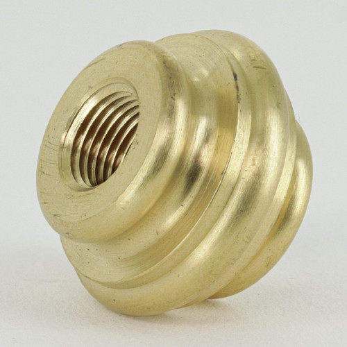 1/8ips Female Threaded - 1-1/8in x 3/4in Brass Turned Neck - Unfinished Brass