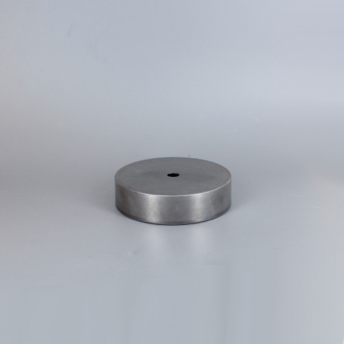 4in Diameter Flat Base without Wire Way - Unfinished Steel