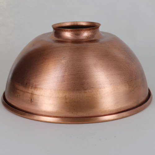 6-1/2in. Unfinished Copper Dome Shade with 2-1/4in. Neck