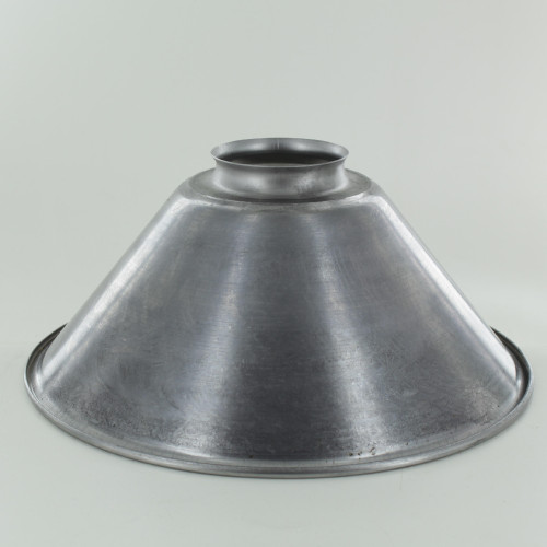 8in. Unfinished Steel Cone Shade with 2-1/4in. Neck