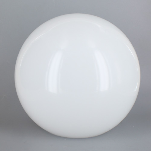 8in Diameter X 4in Diameter Hole Acrylic Neckless Ball - White