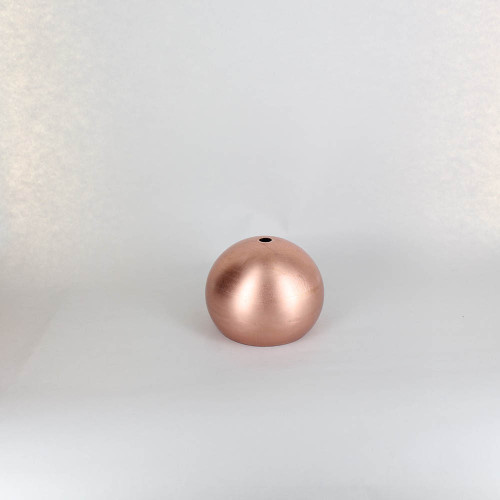 4in Diameter Open Ball Metal Lamp Shade With 1/8ips Slip Through Center Hole - Unfinished Copper