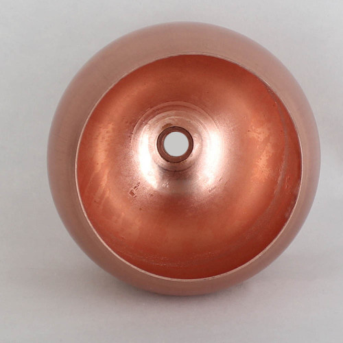 4in Diameter Open Ball Metal Lamp Shade With 1/8ips Slip Through Center Hole - Unfinished Copper