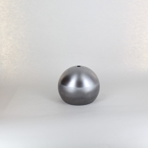 120mm. Unfinished Steel Open Ball Shade with 1/8ips Hole and 3-1/2in. Opening