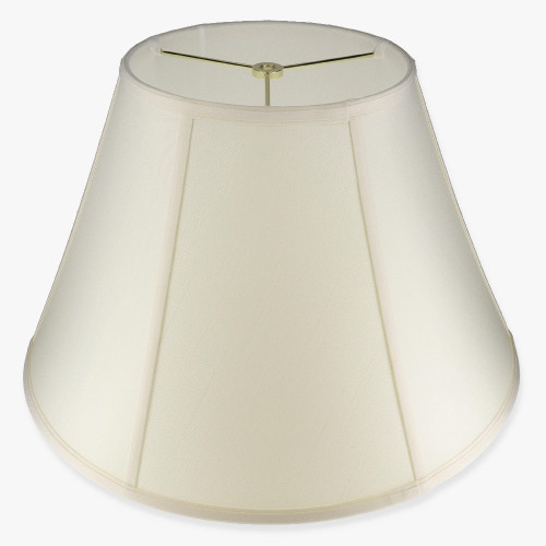 13-1/2in. Egg Shell Empire Stretch Shantung Lamp Shade with Vertical Piping