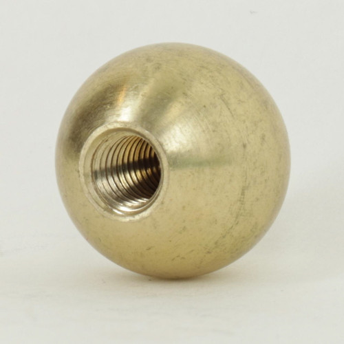 1/4-27 UNS Female Threaded - 3/4in. Diameter Brass Ball - Unfinished Brass.Tapped Blind Hole. Fits a Harp!