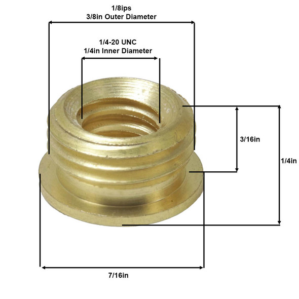 1/8ips. Female Threaded Hook with Wire Way Unfinished Brass