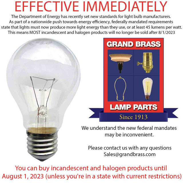 The United States Will Phase Out Incandescent Light Bulbs Grand Brass