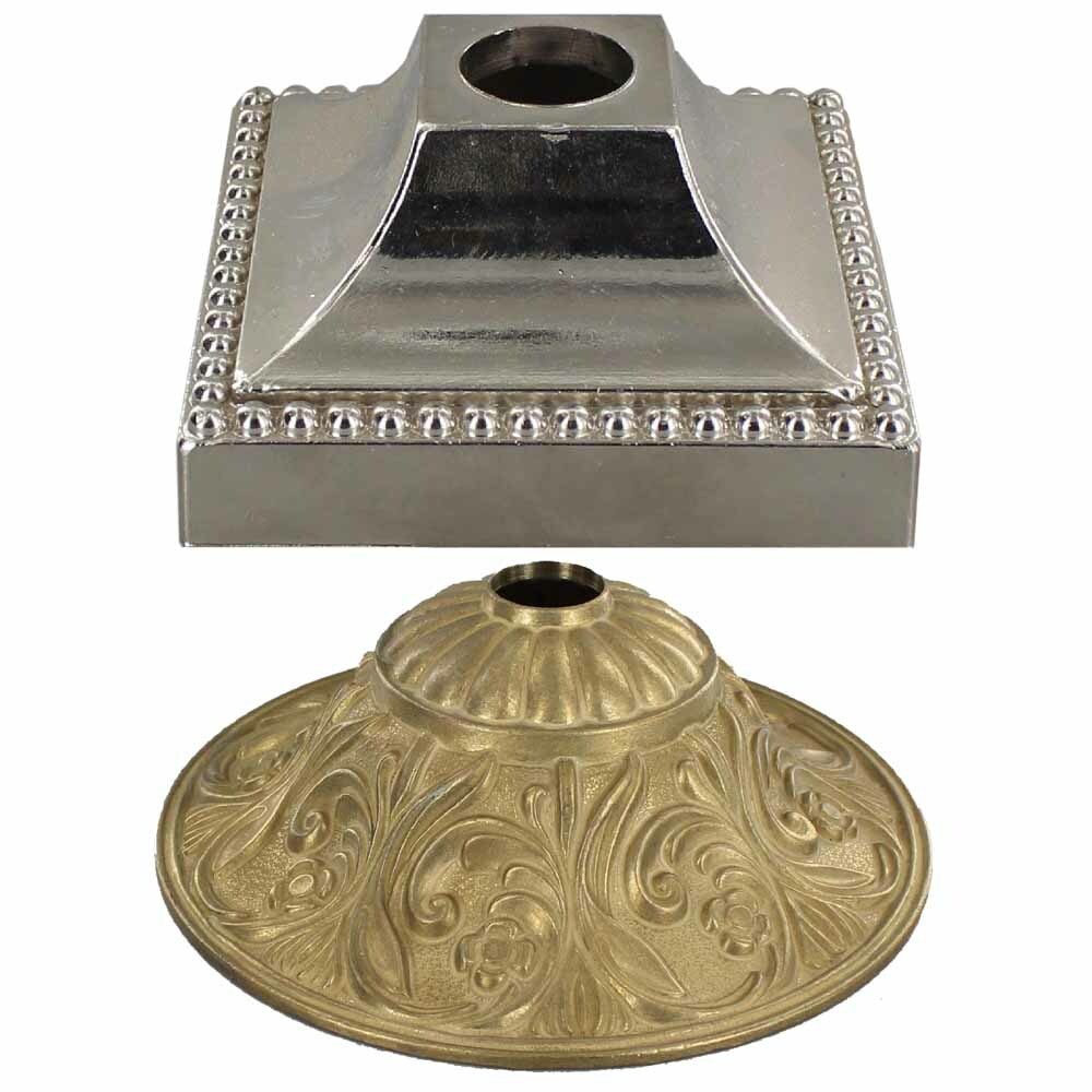 5 Diameter Unfinished Spun Brass Beehive Lamp Canopy 11430U