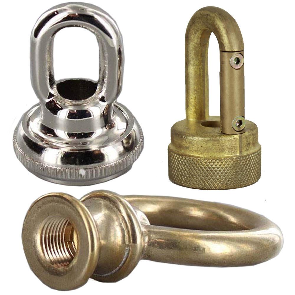 thumbnail interactive-video image 1 of New Cast Brass Screw-Collar Loop Tap – 1/8 IPS, Polished And Lacquered – For Lamp Repair 1 of 6
