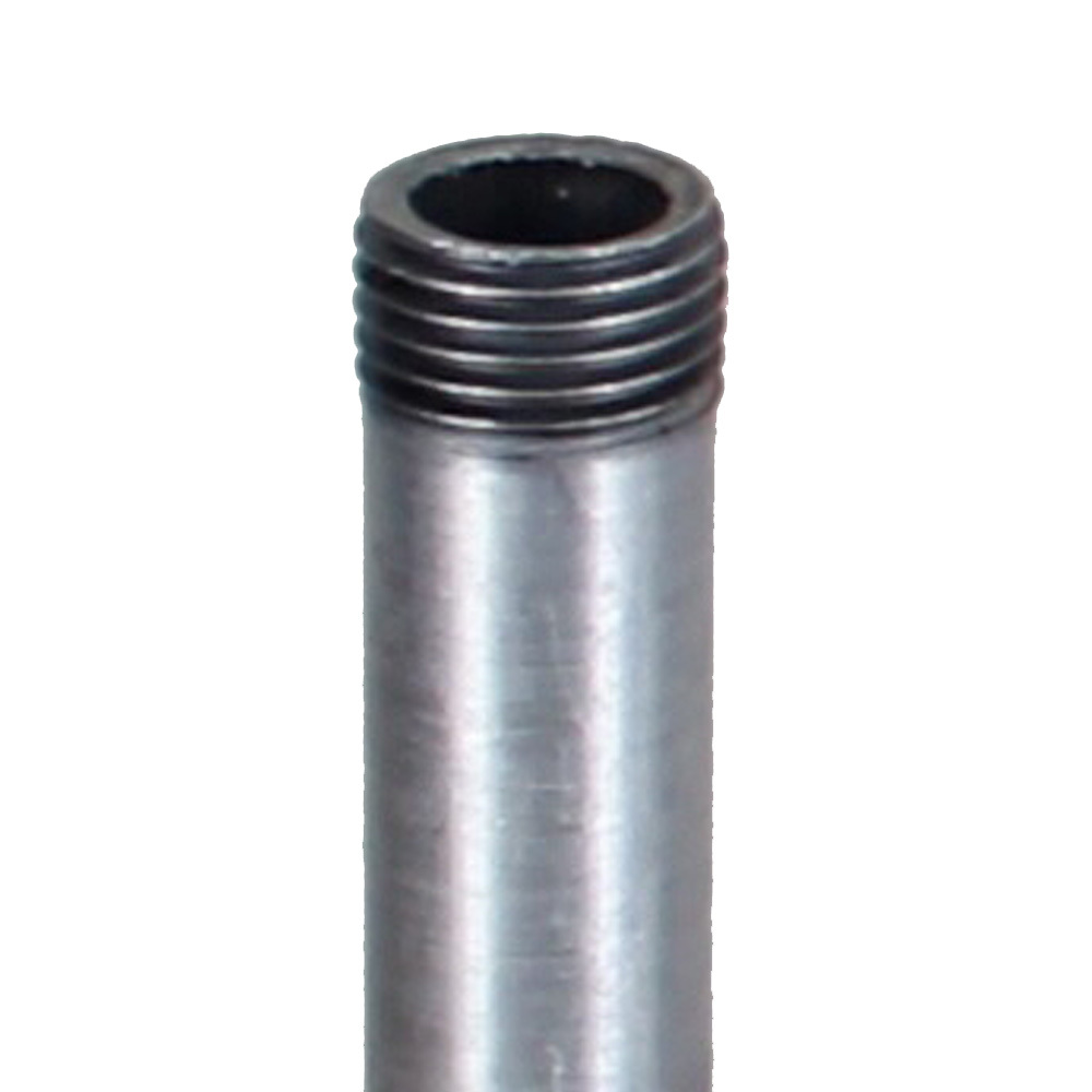 48in Long - 1/8ips Thread (3/8in O.D) Threaded Pipe Stem with 3/16in long  thread on both ends - Unfinished Aluminum