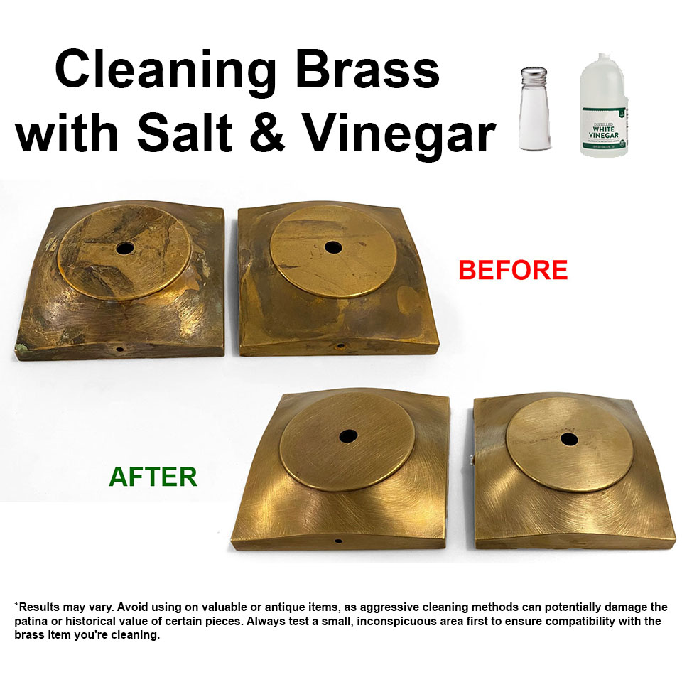 DIY: Cleaning Brass with Vinegar and Salt. - Grand Brass Lamp