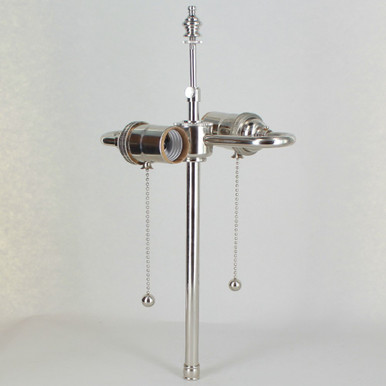 Brass Finish 2-Light Lamp Cluster With Pull Chain Sockets - S-Type #LC412