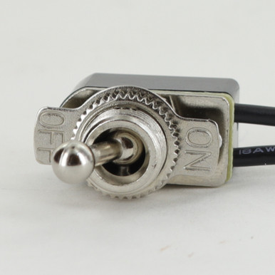 Ball Knob On-Off Toggle Switch with 18/1 AWM Wire Leads. Rated Maximum ...