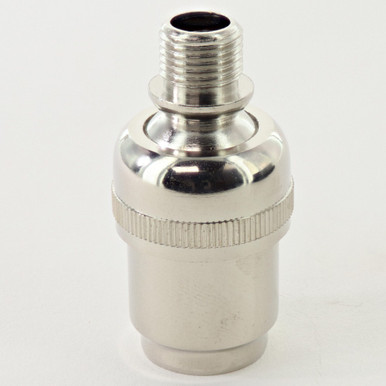 1/8ips Threaded Knurled Bullet Swivel - Polished Nickel Finish