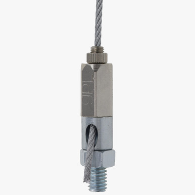 Side Exit Hex Cable Gripper for 1/8in Diameter Wire - Polished