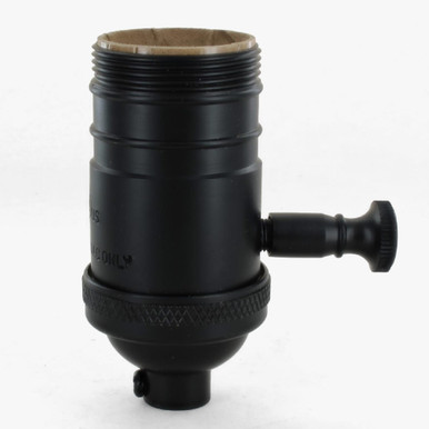 Uno Threaded E-26 Full Range Dimmer Socket with 1/8ips Cap -Black Finish