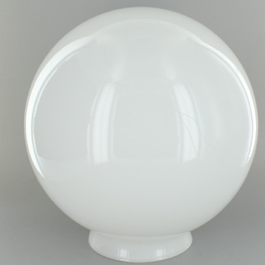 9-3/4in Diameter White Cased Glass Cone Shade with 2-1/4in Fitter.