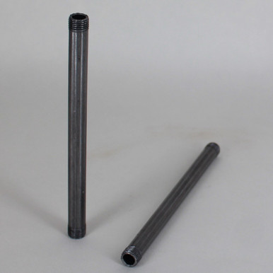 Metal Reed Pipe 12in Long X 1/8ips (3/8in OD) Male Threaded Unfinished Steel Reeded Pipe