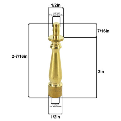 Brass Plated Riser Spacer Lamp Parts