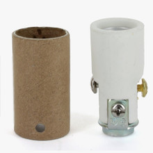 FINELED E12 Candelabra Ceramic Socket – 3-Pack, Pre-Wired With 10" Lead Wires, UL Listed