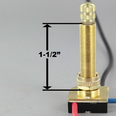 1-1/2in Shank Two-circuit Four-position 3-Way Rotary Switch - Brass Plated