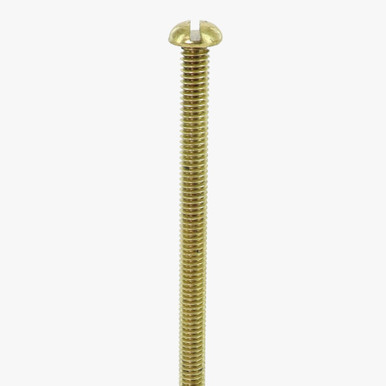 Brass Machine Screw, Slotted Round Head, 6-32 - Reliable Fasteners