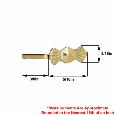 Chrome Bow Tie Hangers (25/Pack) 10.5mm (w/ 1 Long Leg)