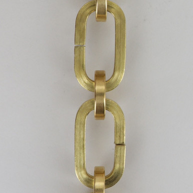 1-1/4in Diameter Round Link Brass Chain - Unfinished Brass