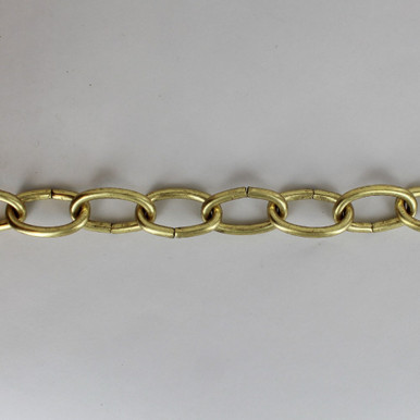 B8830 Natural Brass, Oval Chain, Solid Brass-LL (36 length)