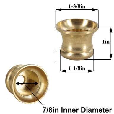 Small Brass Candle Cup - Unfinished Brass