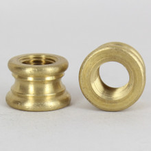 New Solid Brass Lamp Spacer Neck, 1/8IP(3/8) Slip, 2 Ht. Polished & Lacq  LS160
