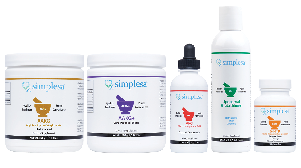 simplesa liposomal glutathione Neuro-Health Protocol with AKG Liquid