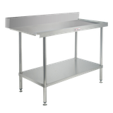 Stainless Steel 900x700 Right Side Dishwasher Outlet Bench