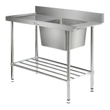 Stainless Steel 1500x700 Right Side Dishwasher Inlet Bench