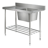 Stainless Steel 1800x700 Right Side Dishwasher Inlet Bench