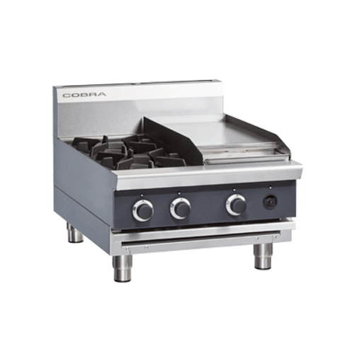 Cobra C6C-B Benchtop 2 Burner Griddle Gas Cooktop