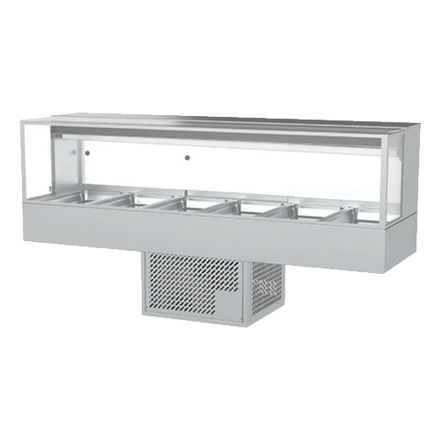 Woodson WR.CFSQ26 Cold Food Display Square Glass - 6 Module
