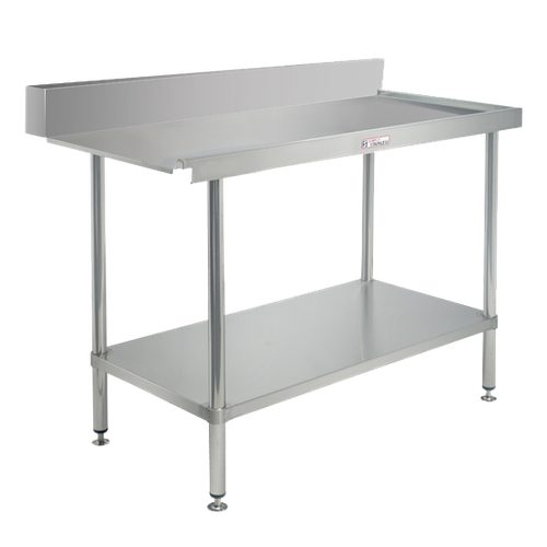 Stainless Steel 900x600 Right Side Dishwasher Outlet Bench