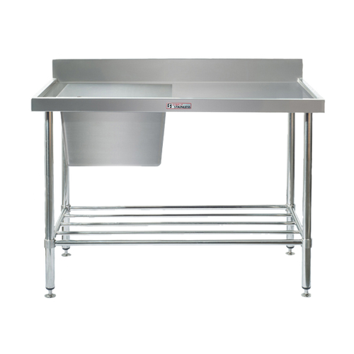 Stainless Steel Single Left Sink Bench 1500x700