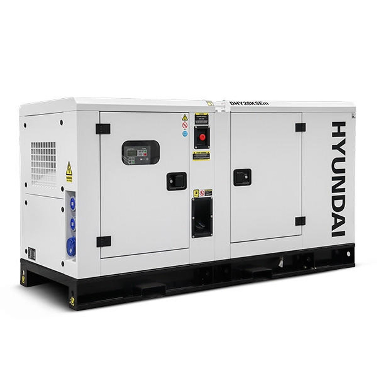 Hyundai 28kW / 35kVA* Single Phase, 230v Diesel Generator, 1500rpm  Water-cooled Slow Running Genset, Silenced Canopy